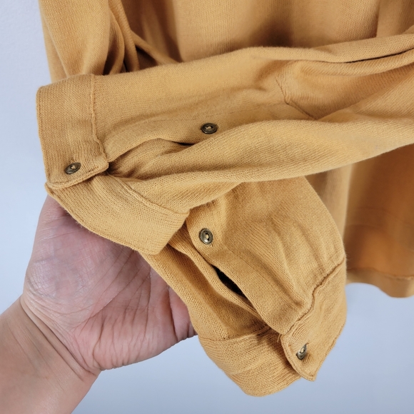 Free People Embroidered Button Up Long Sleeve Round Hem Henley Spirit Tee Tunic - Picture 8 of 11